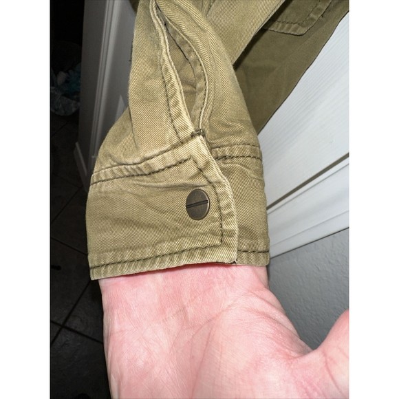 Abercrombie & Fitch Womens Size Small Military Outerwear Jacket Faded Army Green - Picture 5 of 10